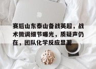 关于赛后山东泰山备战英超，战术微调细节曝光，质疑声仍在，团队化学反应显著的信息-英雄联盟赔率
